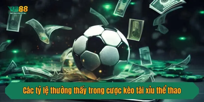 Các tỷ lệ thường thấy trong cược kèo tài xỉu thể thao