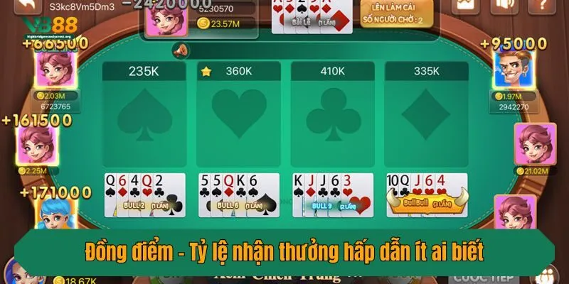 Đồng điểm - Tỷ lệ nhận thưởng hấp dẫn ít ai biết